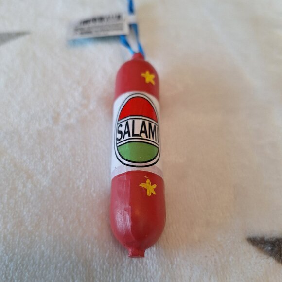 Kurt Adler Salami Ornament Ham Pork Pig Meat Food Wine Italy Italian Novelty - Picture 1 of 5